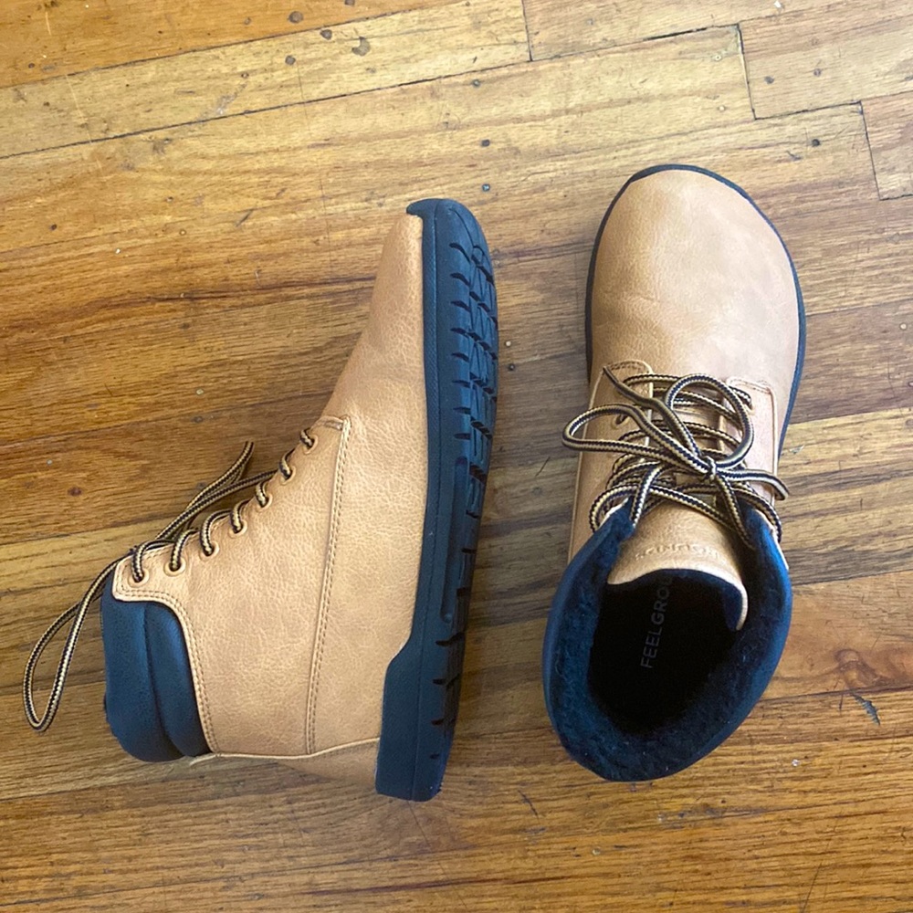 Feelgrounds lace up waterproof boots, brown 39
